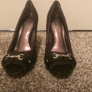 Coach peep toe heels